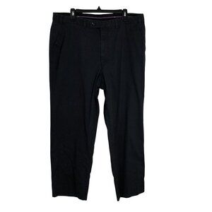 Hiltl Trousers Straight-Leg Size 36 Button & Zip Closure Mens Cotton Blend
